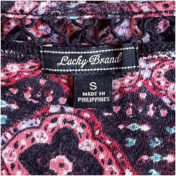 Lucky Brand Moroccan Tile Print Tee S - Picture 11 of 15